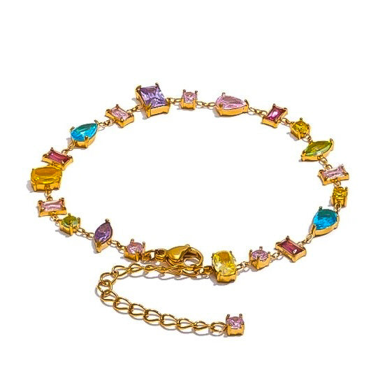 Color Bloom – Elegant Cubic Zirconia Bracelet