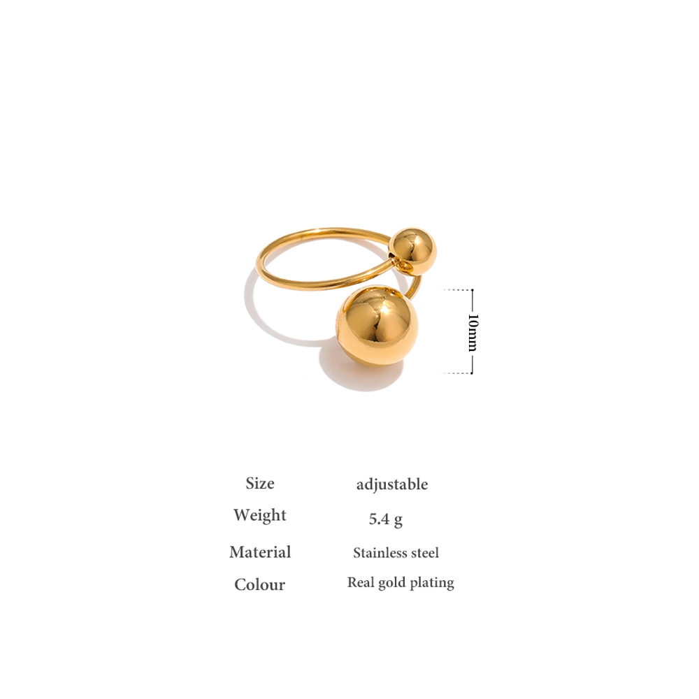 Stainless steel ball ring, adjustable