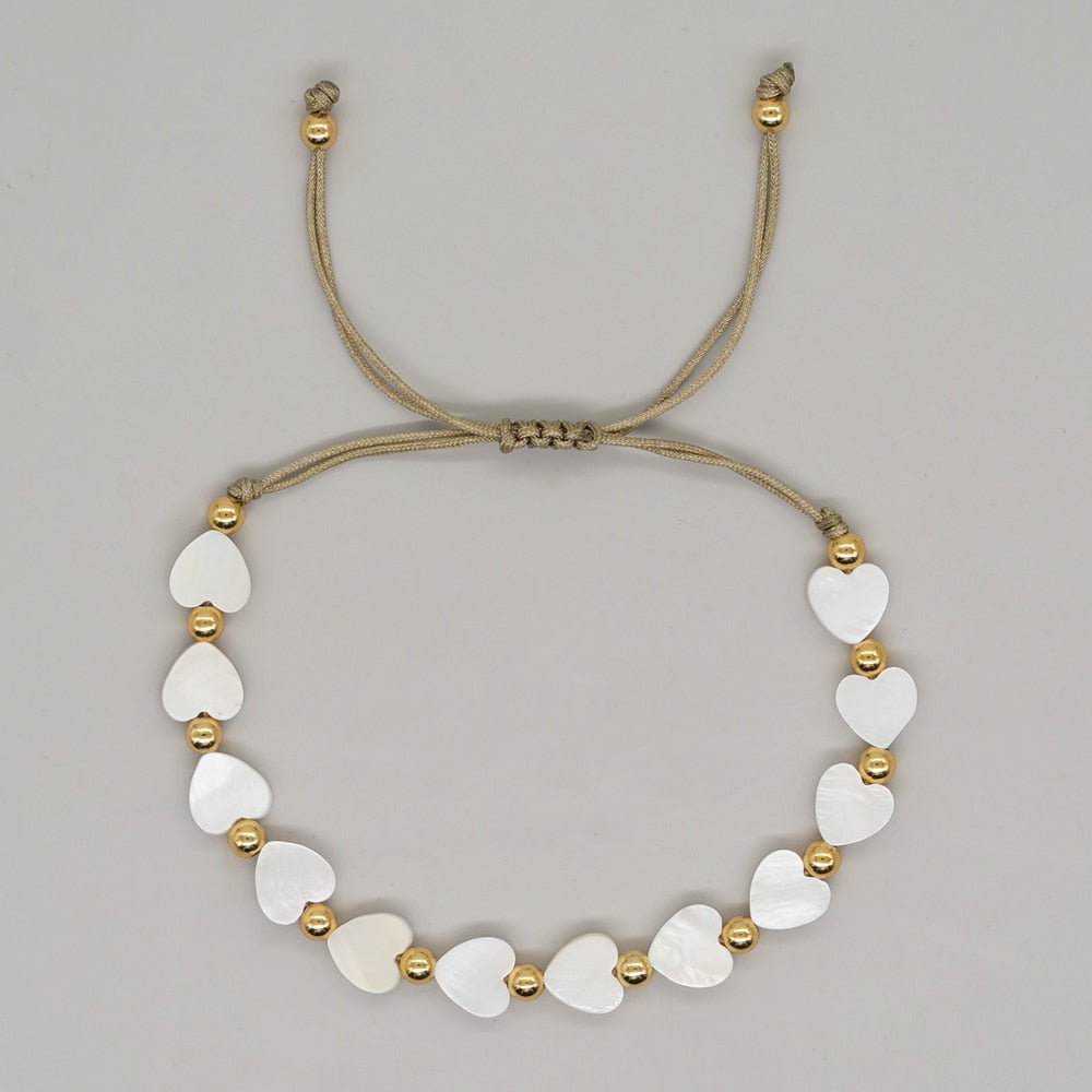 Pearl heart bracelet
