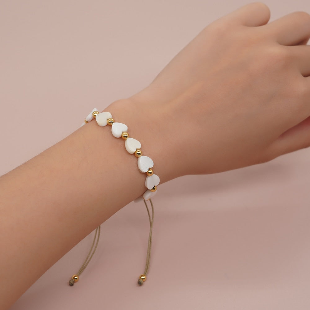 Pearl heart bracelet