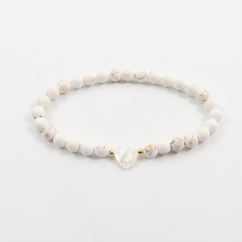 pearl bracelet with heart