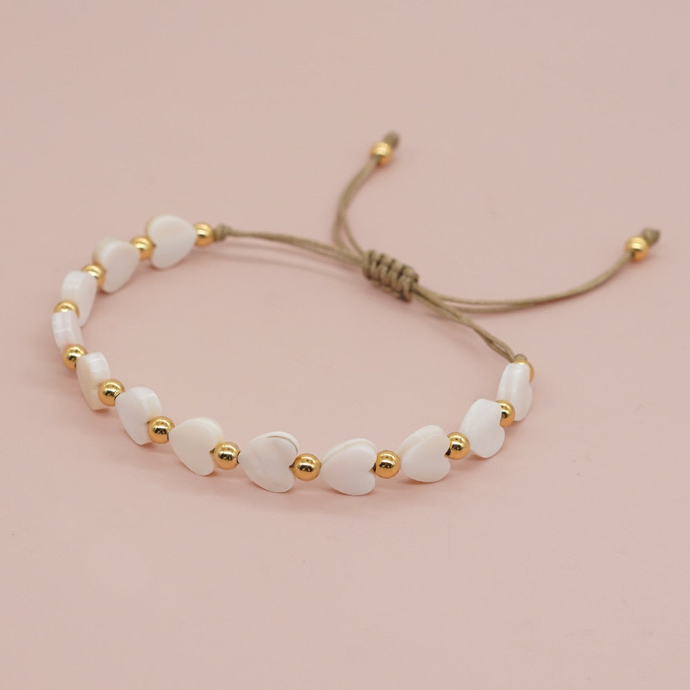 Pearl heart bracelet