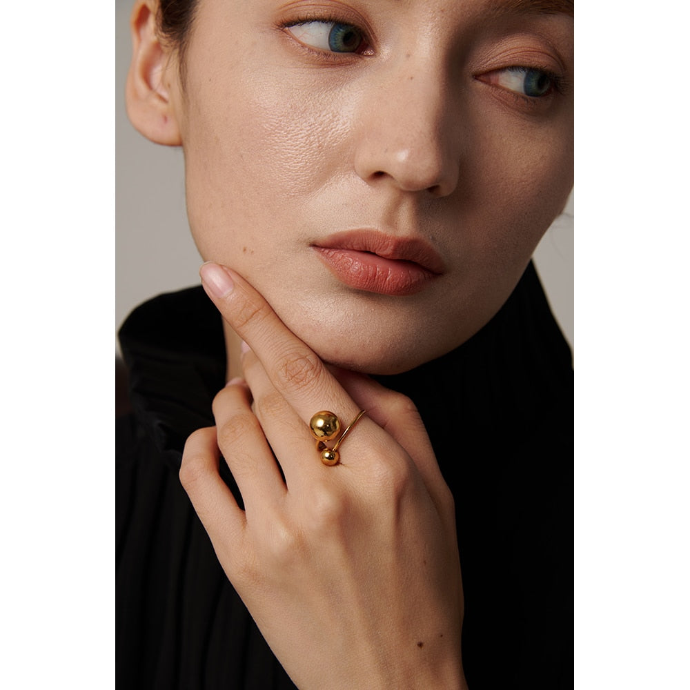 Stainless steel ball ring, adjustable