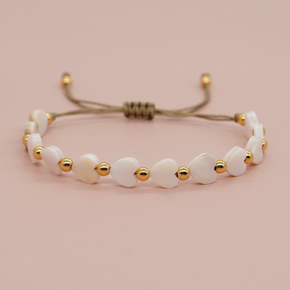 Pearl heart bracelet