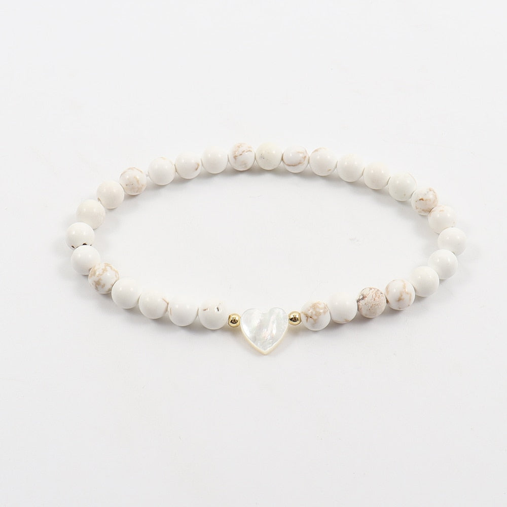 pearl bracelet with heart