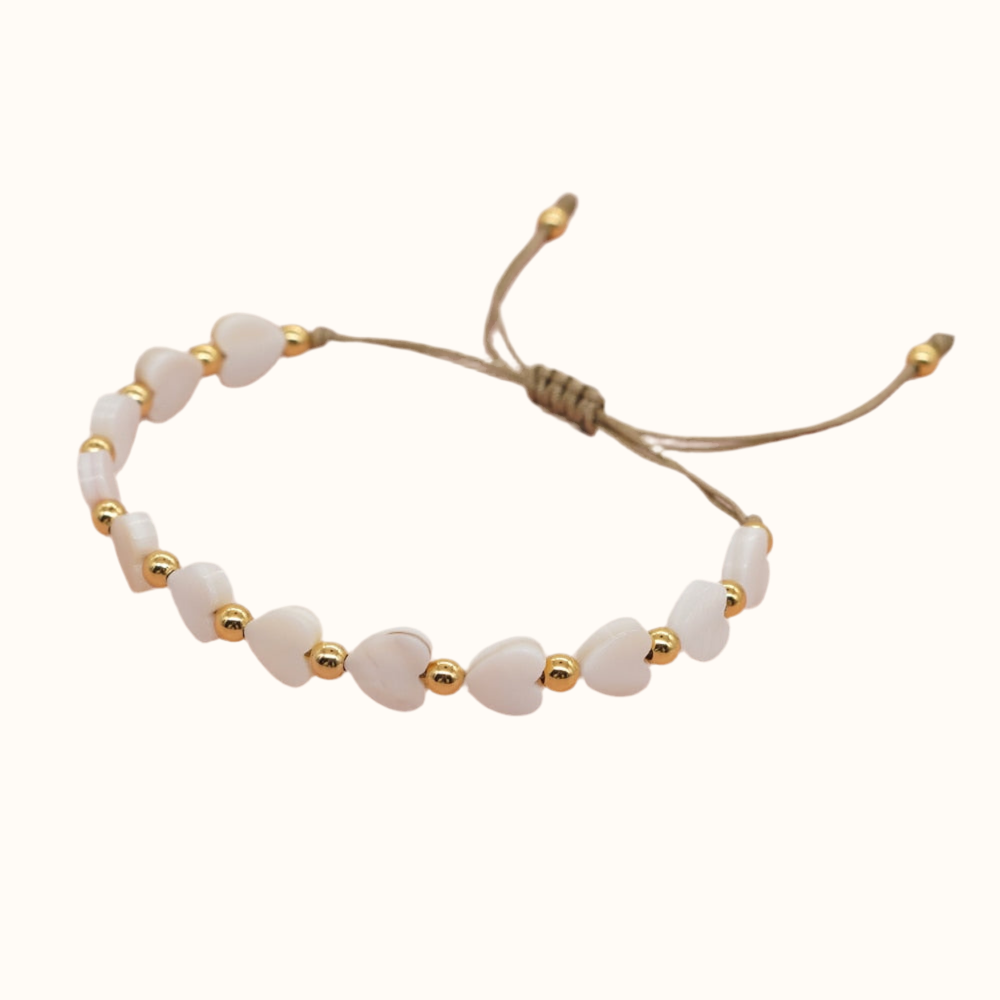 Pearl heart bracelet