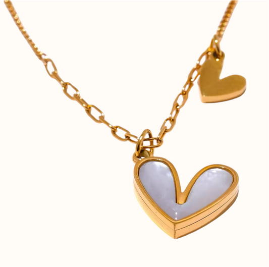 Double heart necklace