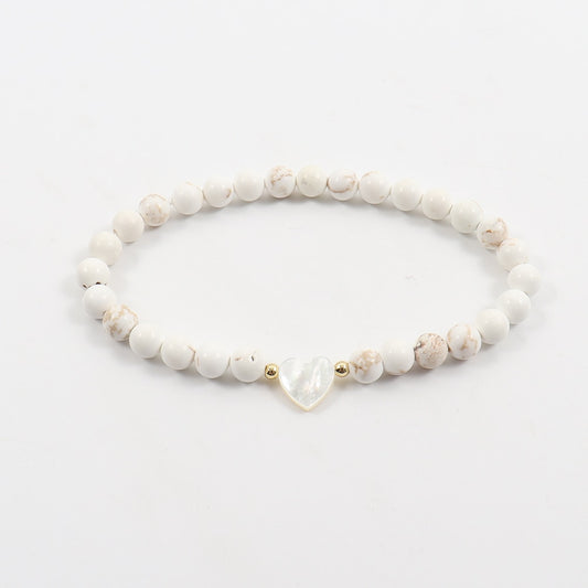 pearl bracelet with heart